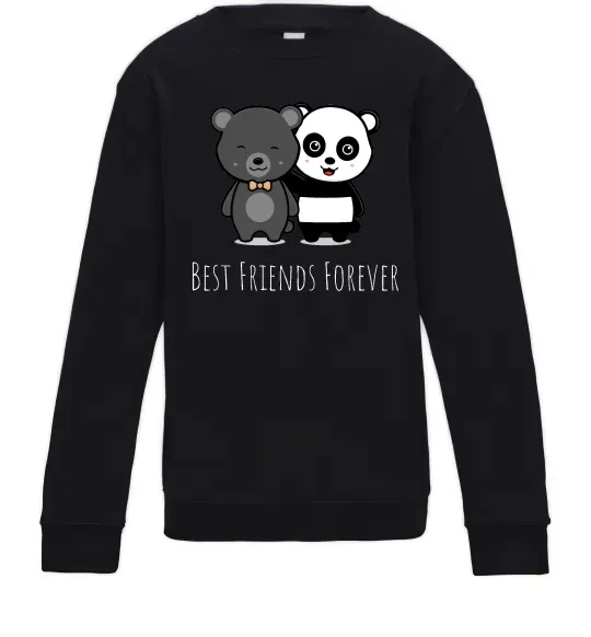 Дитячий світшот Best friend bears Чорний фото