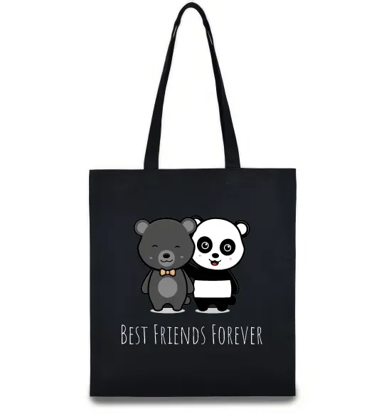 Эко-сумка Best friend bears Черный фото