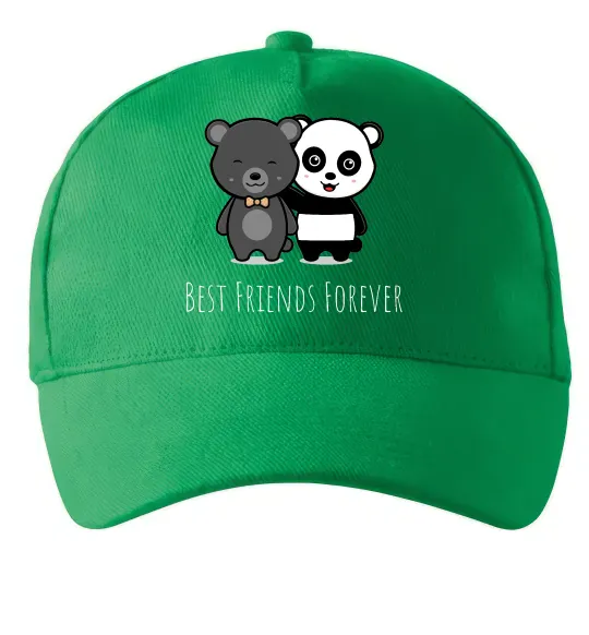 Кепка Best friend bears Зеленый фото