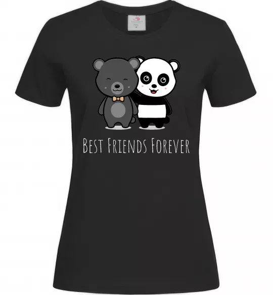 Жіноча футболка Best friend bears Чорний фото