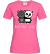 Жіноча футболка Best friend bears Яскраво-рожевий фото