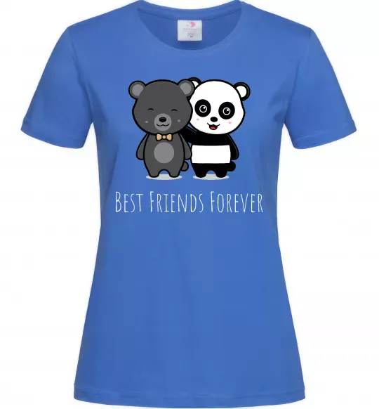 Жіноча футболка Best friend bears Яскраво-синій фото