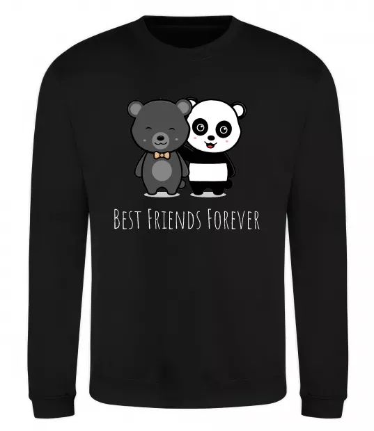 Свитшот Best friend bears Черный фото