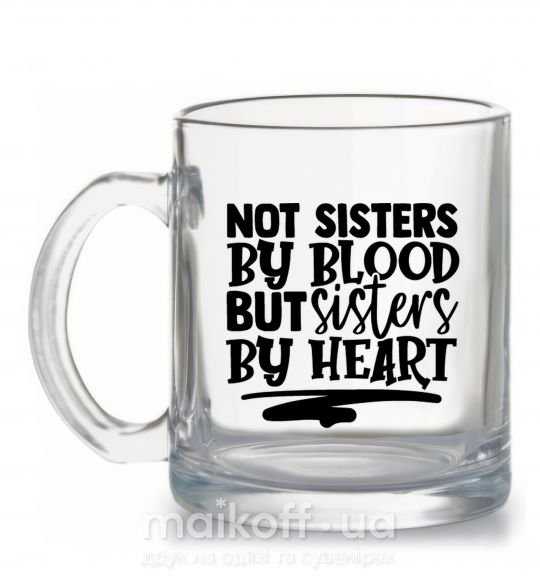 Чашка скляна Best sisters Прозорий фото