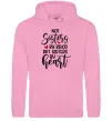 Женская толстовка (худи) Best sisters by heart Розовый фото
