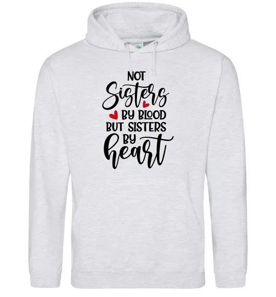 Женская толстовка (худи) Best sisters by heart Серый меланж фото
