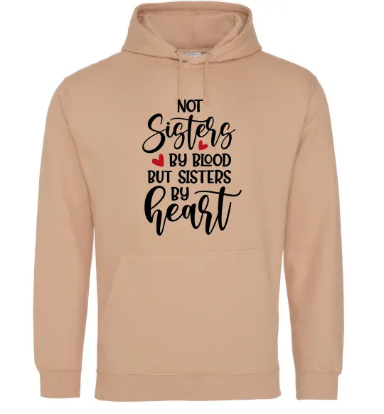 Женская толстовка (худи) Best sisters by heart Песочный фото