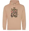 Женская толстовка (худи) Best sisters by heart Песочный фото