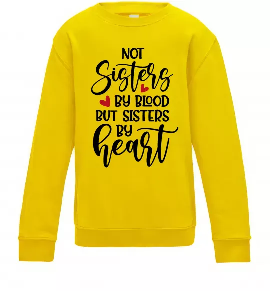 Детский Свитшот Best sisters by heart Солнечно желтый фото