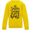 Детский Свитшот Best sisters by heart Солнечно желтый фото