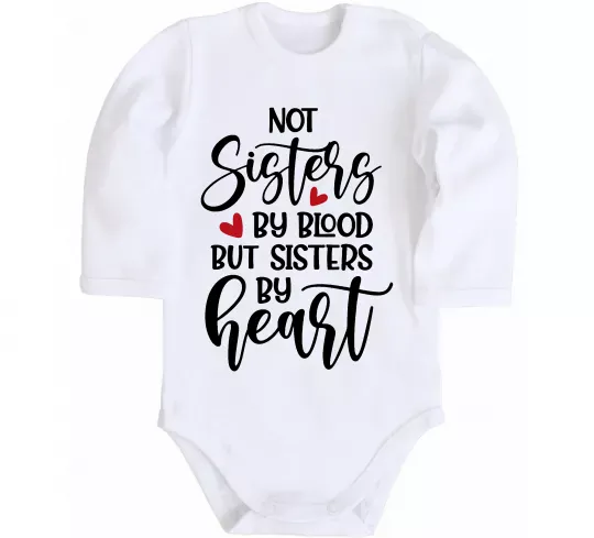 Детский боди Best sisters by heart Белый фото