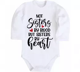 Детский боди Best sisters by heart Белый фото