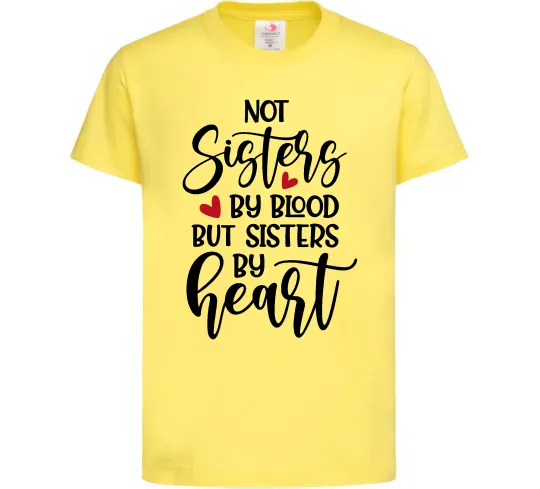 Детская футболка Best sisters by heart Лимонный фото
