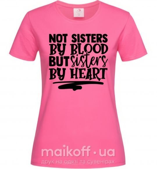 Жіноча футболка Best sisters Яскраво-рожевий фото