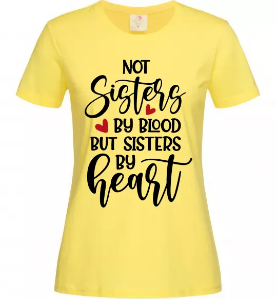 Женская футболка Best sisters by heart Лимонный фото