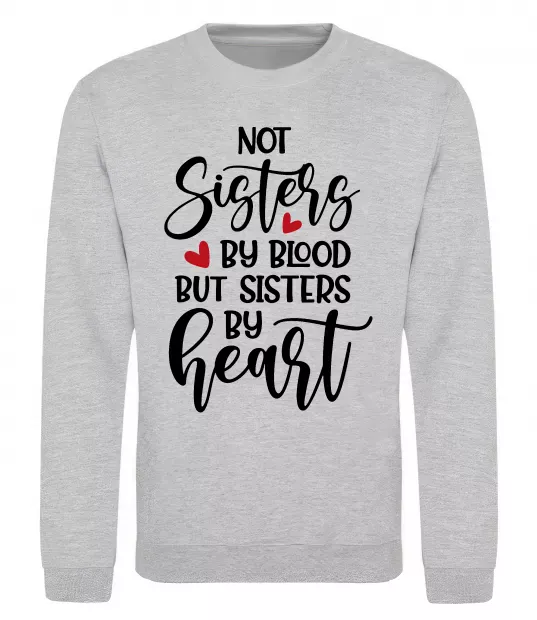 Світшот Best sisters by heart Сірий меланж фото