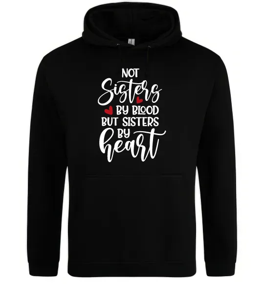 Женская толстовка (худи) Best sisters by heart Черный фото