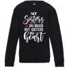 Детский Свитшот Best sisters by heart Черный фото