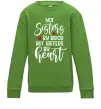 Детский Свитшот Best sisters by heart Лаймовый фото