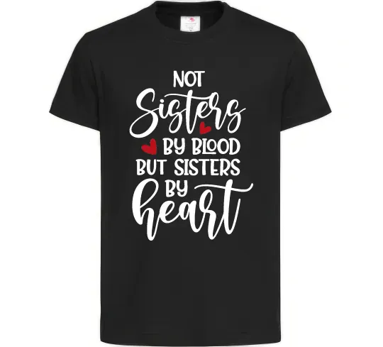Детская футболка Best sisters by heart Черный фото