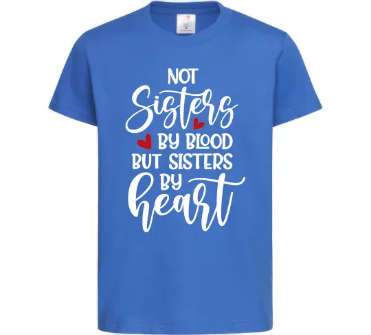 Детская футболка Best sisters by heart Ярко-синий фото