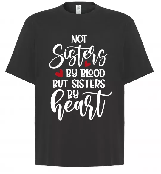 Футболка Оверсайз Best sisters by heart Черный фото