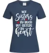 Женская футболка Best sisters by heart Темно-синий Женская футболка Best sisters by heart Темно-синий фото
