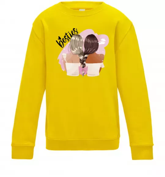 Дитячий світшот Besties подружки Сонячно жовтий фото