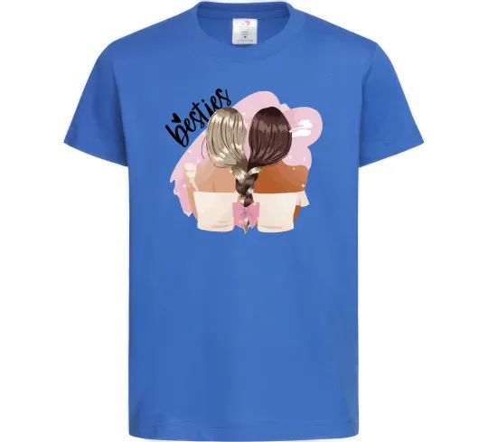 Детская футболка Besties подружки Ярко-синий фото