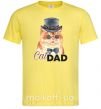 Мужская футболка Кот CatDAD Лимонный фото