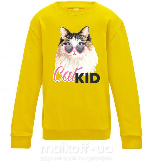 Дитячий світшот Кошечка CatKID Сонячно жовтий фото