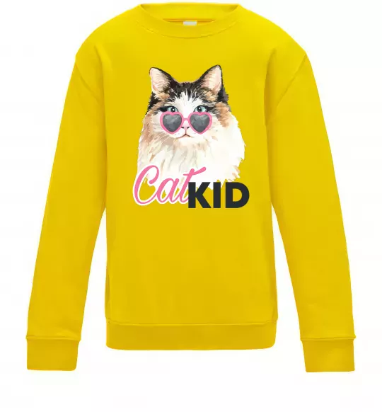 Дитячий світшот Кошечка CatKID Сонячно жовтий фото