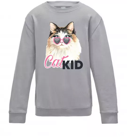 Дитячий світшот Кошечка CatKID Сірий меланж фото