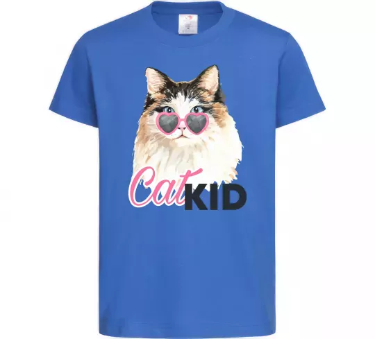 Дитяча футболка Кошечка CatKID Яскраво-синій фото