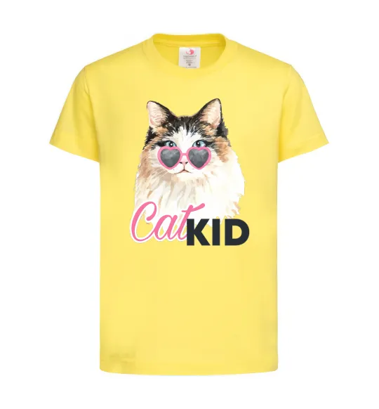 Дитяча футболка Кошечка CatKID Лимонний фото