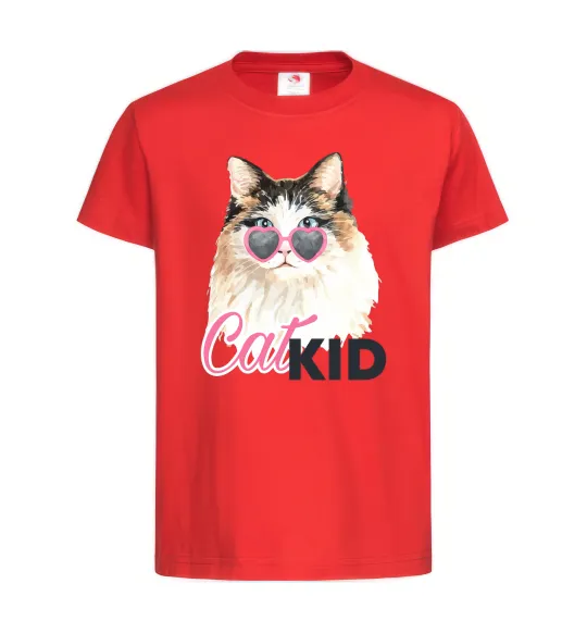 Дитяча футболка Кошечка CatKID Червоний фото