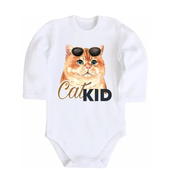 Детский боди Котик CatKID Белый фото