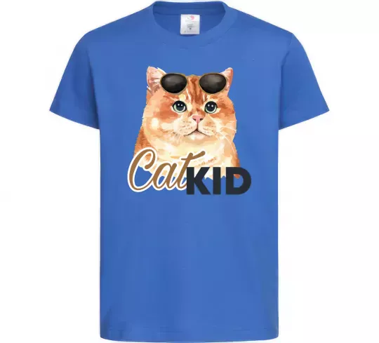 Дитяча футболка Котик CatKID Яскраво-синій фото