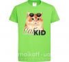 Детская футболка Котик CatKID Лаймовый фото