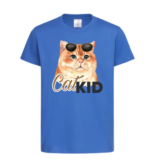 Дитяча футболка Котик CatKID Яскраво-синій фото