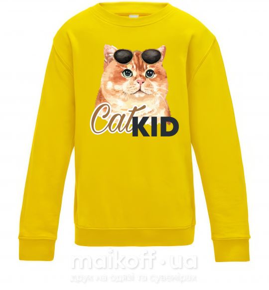 Дитячий світшот Котик CatKID Сонячно жовтий фото