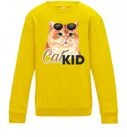 Дитячий світшот Котик CatKID Сонячно жовтий фото