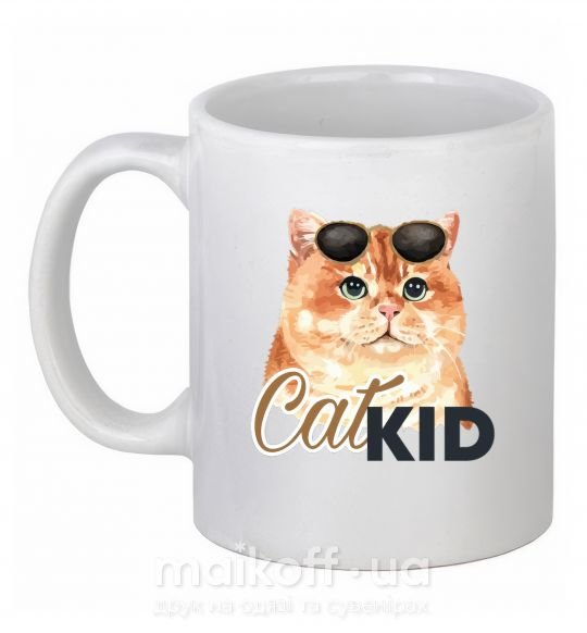 Чашка керамічна Котик CatKID Білий фото
