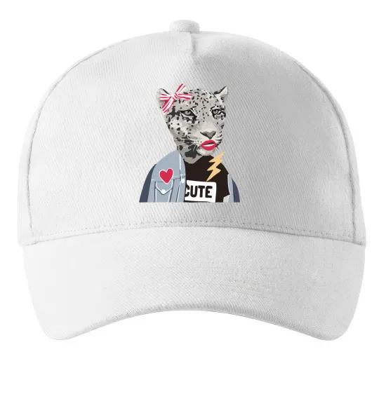 Кепка Леопард мама Білий фото