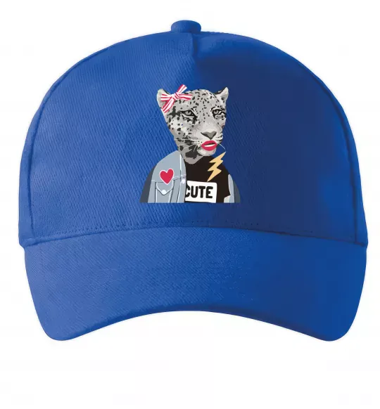 Кепка Леопард мама Яскраво-синій фото