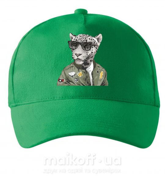 Кепка Леопард папа Зелений фото