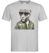 Чоловіча футболка Леопард папа Сірий фото