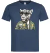 Чоловіча футболка Леопард папа Темно-синій фото