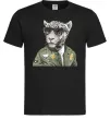 Чоловіча футболка Леопард папа Чорний фото