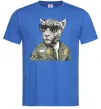 Чоловіча футболка Леопард папа Яскраво-синій фото